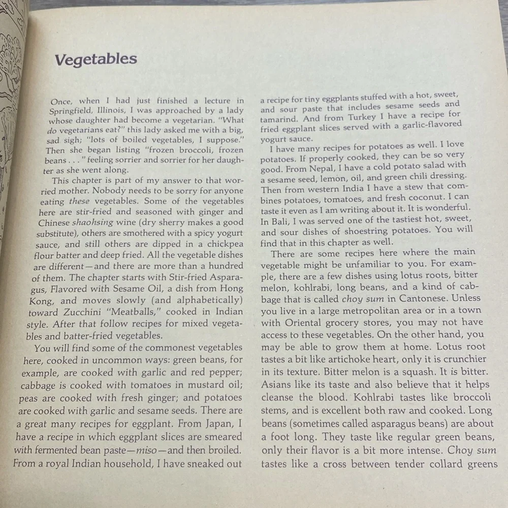 1st Ed/PRT Madhur Jaffrey's World‎ Of the East Vegetarian CookBook Hard Cover